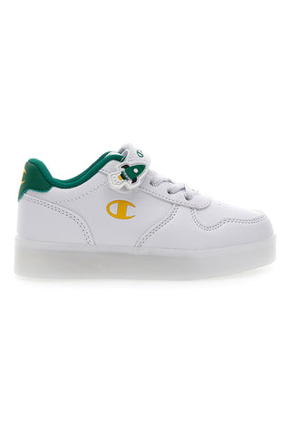 Weiße und grüne Sneakers mit Riemen Champion Glw B TD