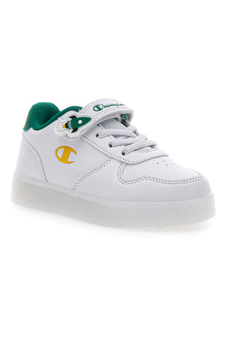 Sneakers Bianche e Verdi Con Luci Champion Glw B TD