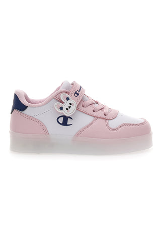 Sneakers Bianche e Rosa Con Luci Champion GLW G TD