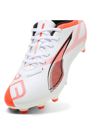 Weiße und rote Fußballschuhe Puma ULTRA 5 PLAY FG/AG Jr