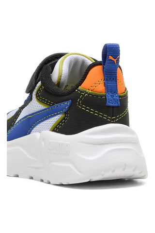 Weiße Sneakers mit blauen und orangefarbenen Details PUMA TRINITY LITE STARBLITZ AC+Inf