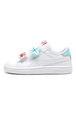 Sneakers Bianche con Velcro e Dettagli Marini Puma Smash 3.0 Badges V Inf