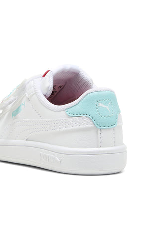 Weiße Sneakers mit Klettverschluss und Marinedetails Puma Smash 3.0 Badges V Inf
