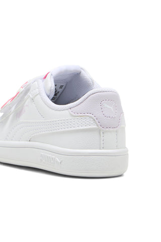 Weiße Sneakers mit Klettverschluss und Marinedetails Puma Smash 3.0 Badges V Inf