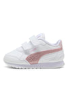 Weiße und rosa Turnschuhe Puma St Runner V4 Sl Glitter V Inf