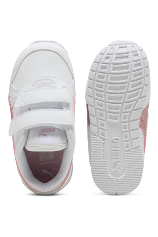 Weiße und rosa Turnschuhe Puma St Runner V4 Sl Glitter V Inf
