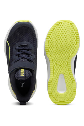 Marineblaue Sneaker mit fluogelben Details PUMA Flyer 3 AC+ PS