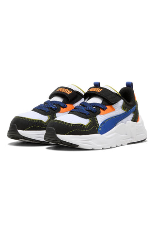 Weiße Sneakers mit blauen und orangefarbenen Details PUMA TRINITY LITE STARBLITZ AC+PS