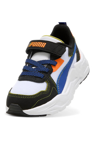 Weiße Sneakers mit blauen und orangefarbenen Details PUMA TRINITY LITE STARBLITZ AC+PS