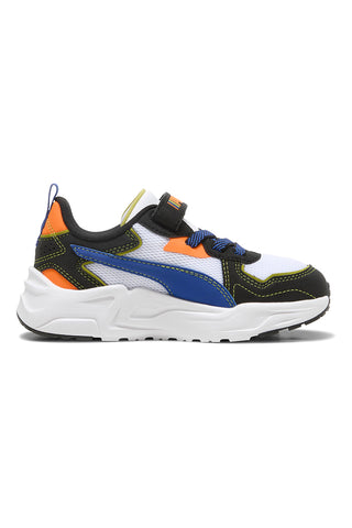 Weiße Sneakers mit blauen und orangefarbenen Details PUMA TRINITY LITE STARBLITZ AC+PS