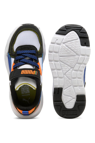 Weiße Sneakers mit blauen und orangefarbenen Details PUMA TRINITY LITE STARBLITZ AC+PS