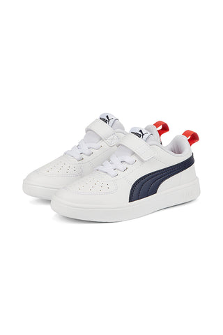 Puma Rickie AC+ PS Sneakers mit Klettverschluss in Weiß und Blau