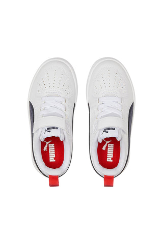 Puma Rickie AC+ PS Sneakers mit Klettverschluss in Weiß und Blau