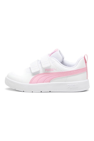 Sneakers Bianche e Rosa Puma Courtflex v3 Ps
