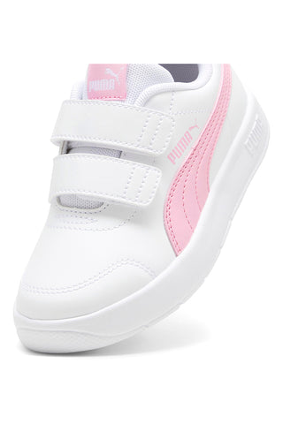 Sneakers Bianche e Rosa Puma Courtflex v3 Ps