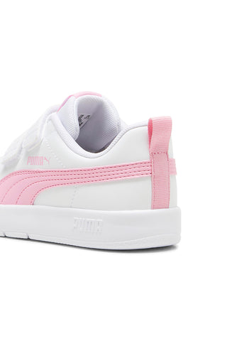 Sneakers Bianche e Rosa Puma Courtflex v3 Ps
