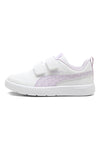 Sneakers Bianche con Dettagli Lilla i Pois e Velcro PUMA Courtflex V3 Dotty V PS