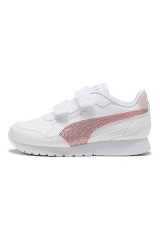 Weiße und rosa Turnschuhe Puma St Runner V4 Sl Glitter V Ps
