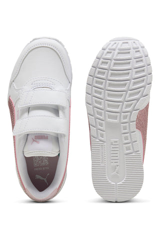 Weiße und rosa Turnschuhe Puma St Runner V4 Sl Glitter V Ps