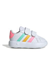 Weiße Lauflernschuhe mit Klettverschluss ADIDAS GRAND COURT 2.0 CF I