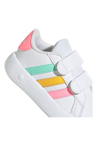 Weiße Lauflernschuhe mit Klettverschluss ADIDAS GRAND COURT 2.0 CF I
