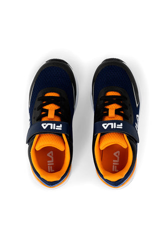 Schwarze und orangefarbene Sneakers mit Klettverschluss FILA CRUSHER