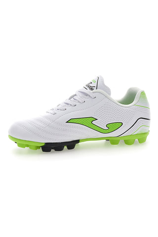 Scarpe da Calcio Bianche e Lime Joma Toledo Jr 2502 Hard Ground