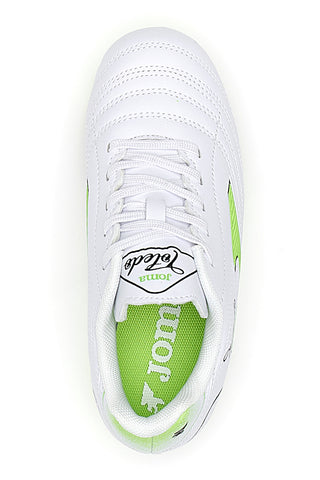 Scarpe da Calcio Bianche e Lime Joma Toledo Jr 2502 Hard Ground