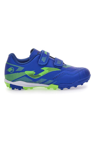 Joma Powerfull Jr 2504 Turf Blaue Fußballschuhe mit Klettverschluss