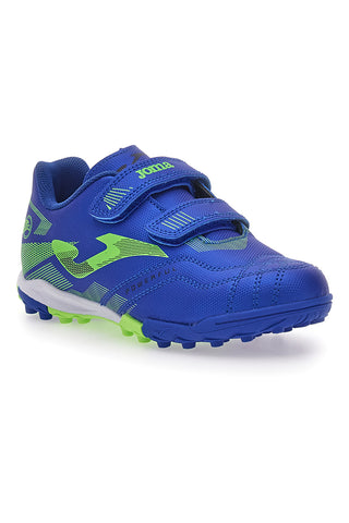 Scarpe da Calcio Blu Con Strappi in Velcro Joma Powerfull Jr 2504 Turf