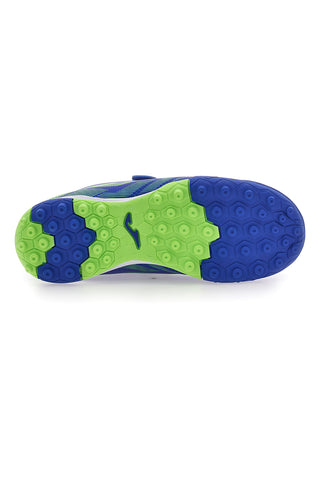 Scarpe da Calcio Blu Con Strappi in Velcro Joma Powerfull Jr 2504 Turf