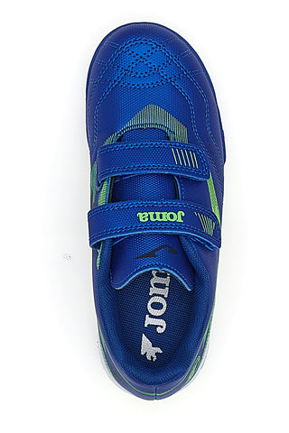 Scarpe da Calcio Blu Con Strappi in Velcro Joma Powerfull Jr 2504 Turf