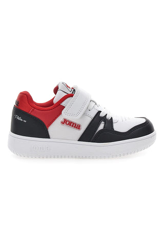 Schwarz-weiße Sneakers mit Klettverschluss JOMA PLATEA LOW JR 2506