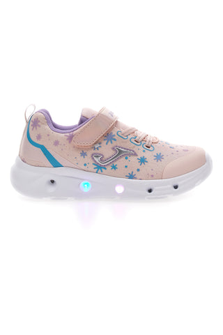 Rosa Sneakers mit Lichtern und Klettverschluss JOMA SPACE JR 2513