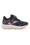 Schwarze und violette Sneakers mit Klettverschluss JOMA PLATEA LOW JR 2506