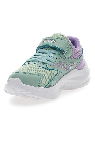 Aquagrüne Sneakers mit Klettverschluss und elastischen Schnürsenkeln JOMA ACRIVE JR 2515