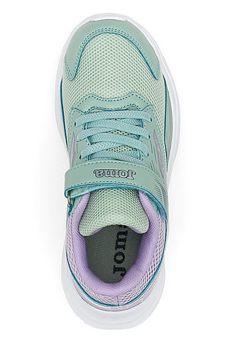 Aquagrüne Sneakers mit Klettverschluss und elastischen Schnürsenkeln JOMA ACRIVE JR 2515