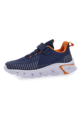 Sneakers Blu con Tomaia in Mesh e Velcro Con Luci PITT KIDS K191562