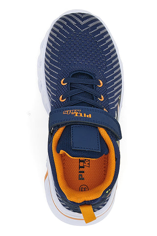 Blaue Sneakers mit Mesh-Obermaterial und Klettverschluss PITT KIDS K191562