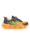Orange Sneakers mit schwarzen Details und Klettverschluss PITT KIDS K191562
