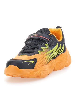 Orange Sneakers mit schwarzen Details und Klettverschluss PITT KIDS K191562
