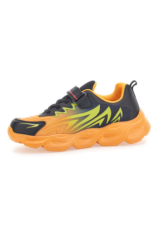 Orange Sneakers mit schwarzen Details und Klettverschluss PITT KIDS K191562