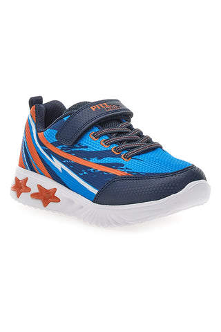 Blaue und orange Sneakers mit integrierten Lichtern PITT KIDS K21900