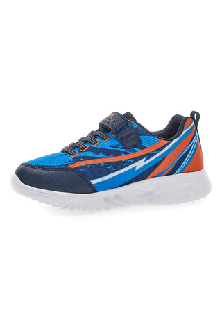 Blaue und orange Sneakers mit integrierten Lichtern PITT KIDS K21900