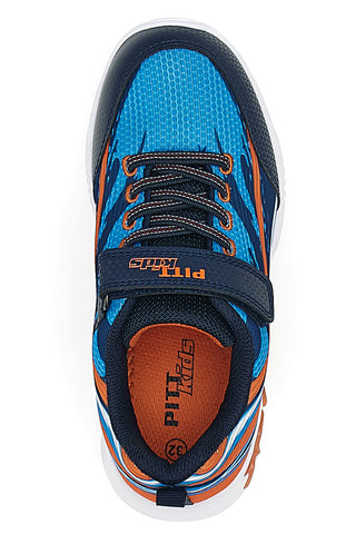 Sneakers Blu e Arancioni con Luci Integrate PITT KIDS K21900