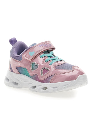 Rosa-weiße Sneakers mit Lichtern PITT KIDS K2517