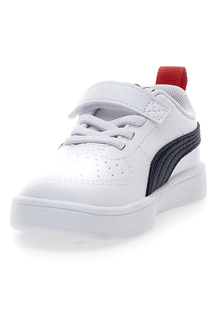 Weiße Sneakers mit Klettverschluss und marineblauen Details Puma Rickie AC+ Inf