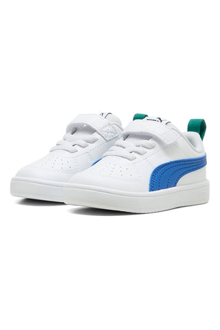 Weiße Sneakers mit blauen Details und Schlaufe hinten Puma Rickie AC+ Inf