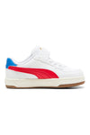 Puma Caven 2.0 Retro AC+ Weiße Sneakers mit roten und blauen Details