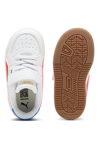 Puma Caven 2.0 Retro AC+ Weiße Sneakers mit roten und blauen Details